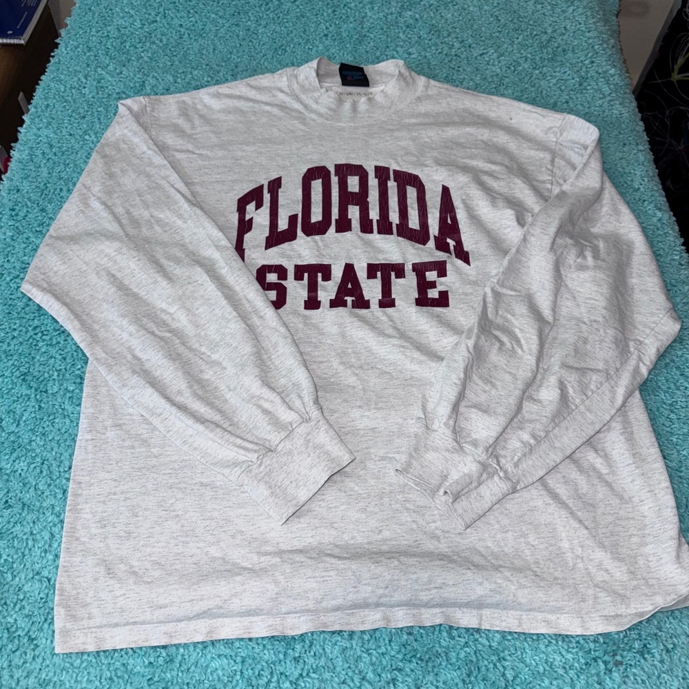 Vintage‎ Florida State Seminoles Long Sleeve T-Shirt XXL Mens Gray soffe